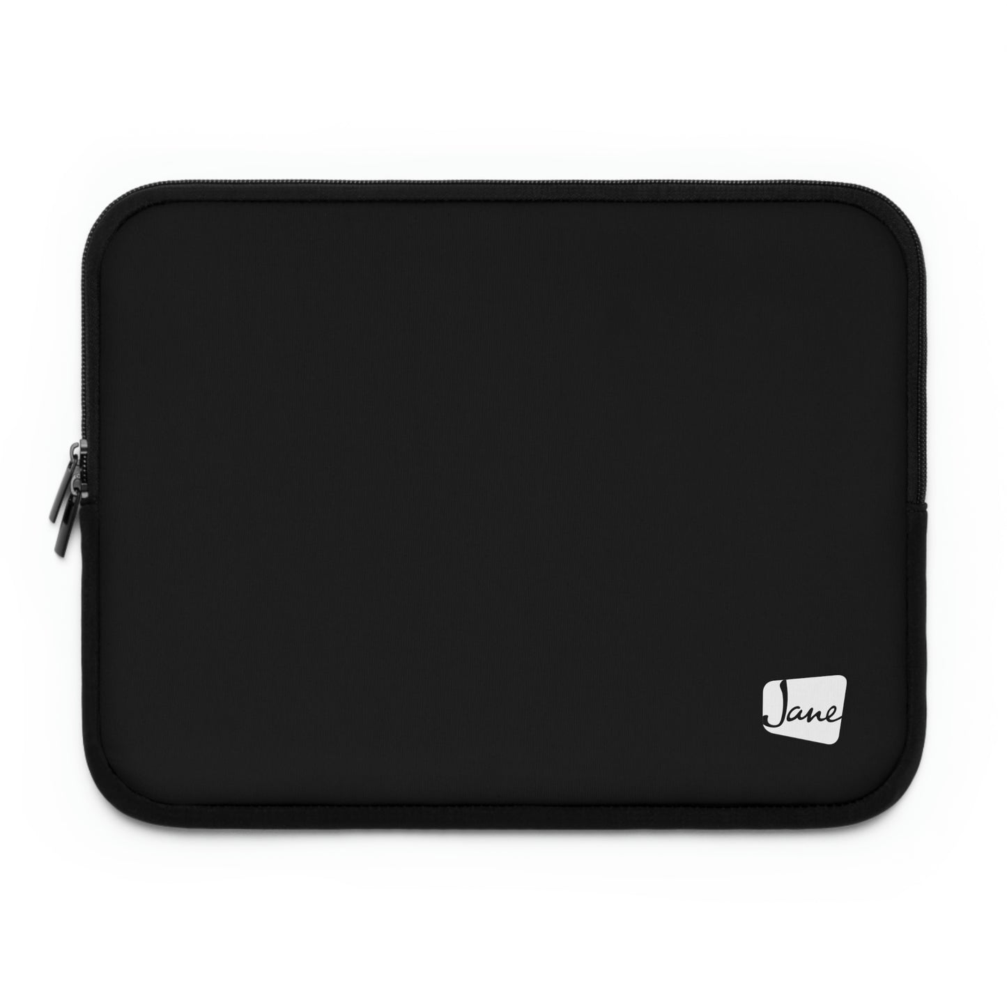 White Jane Logo - Black Laptop Sleeve