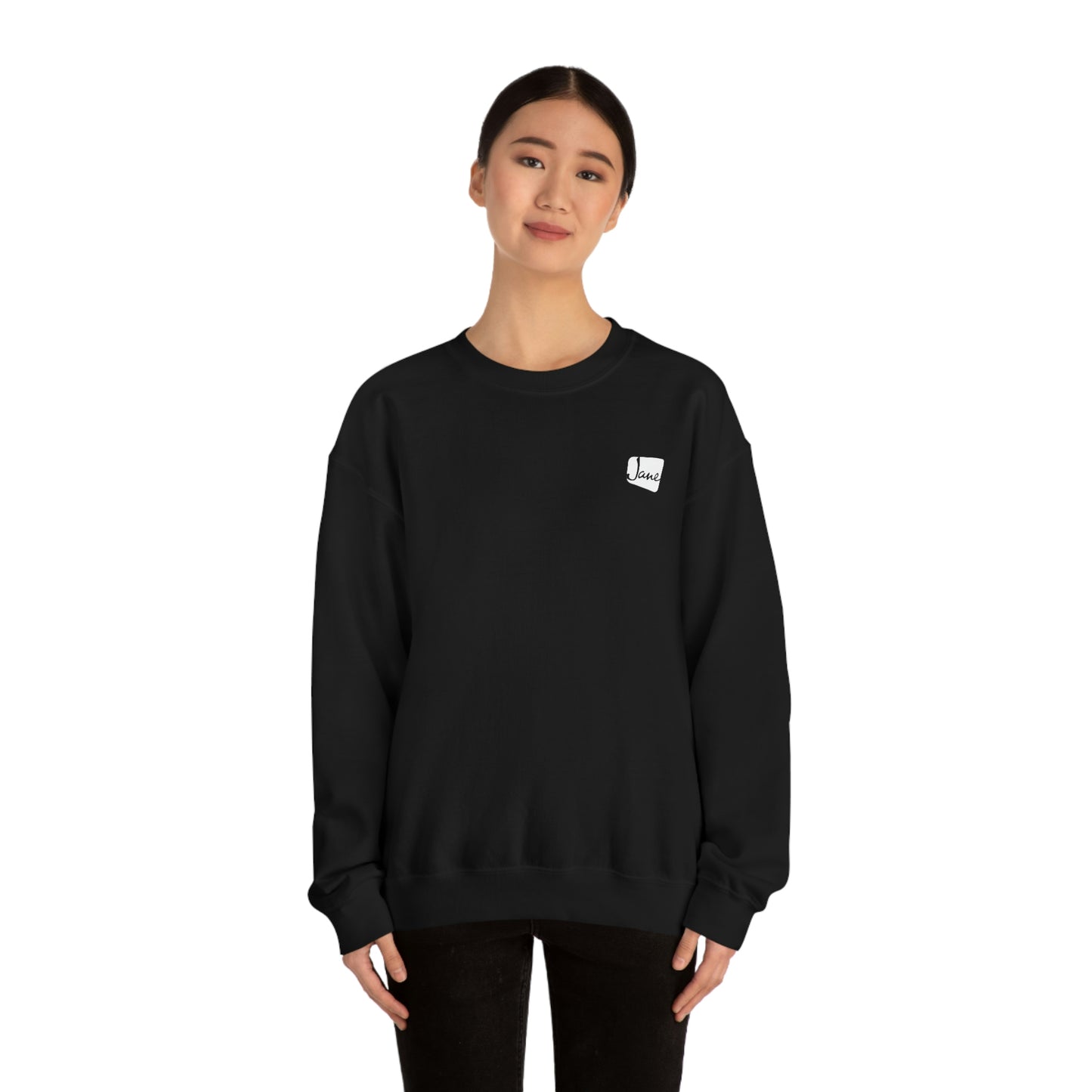 White Jane Pocket Logo - Unisex Crewneck (Classic Fit)