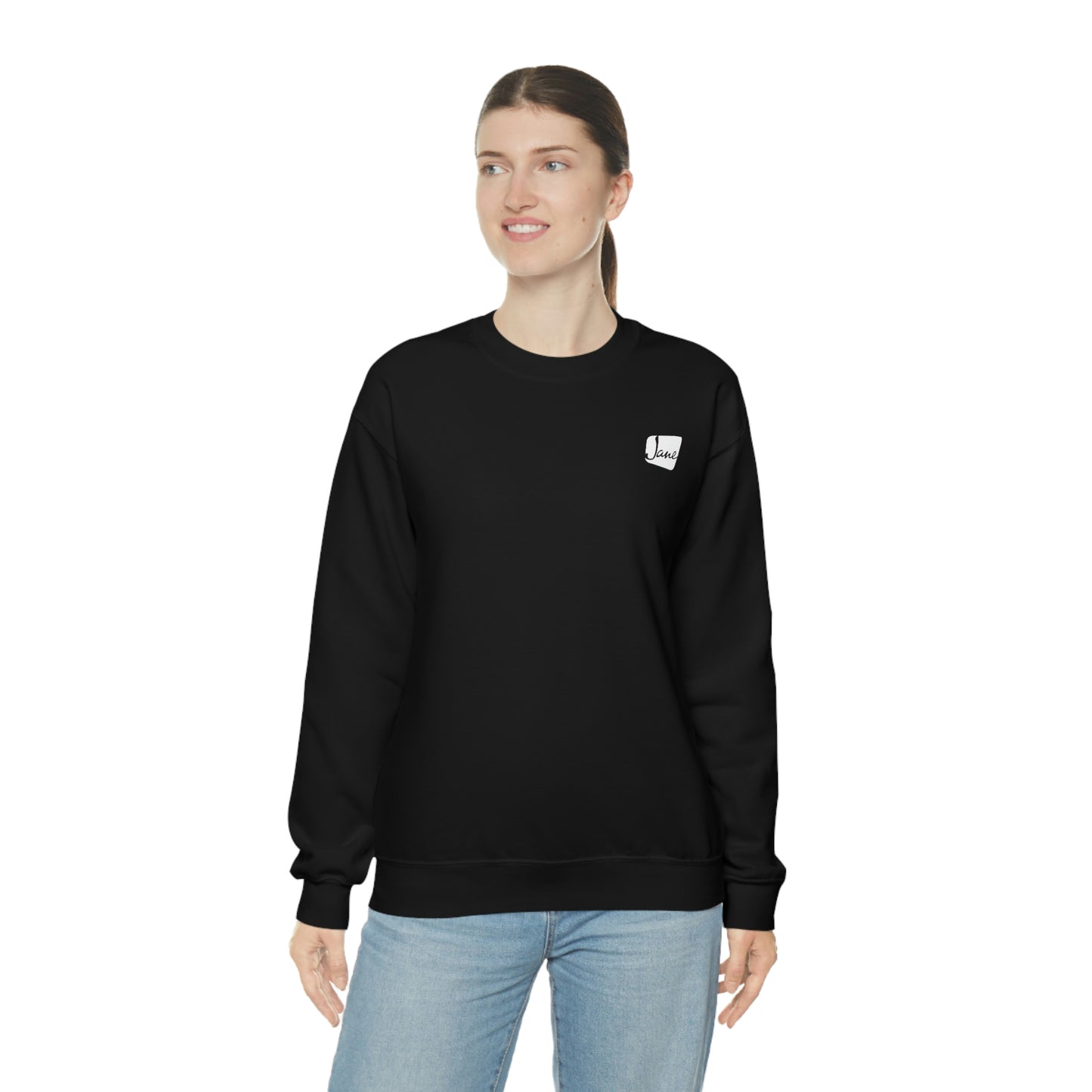 White Jane Pocket Logo - Unisex Crewneck (Classic Fit)