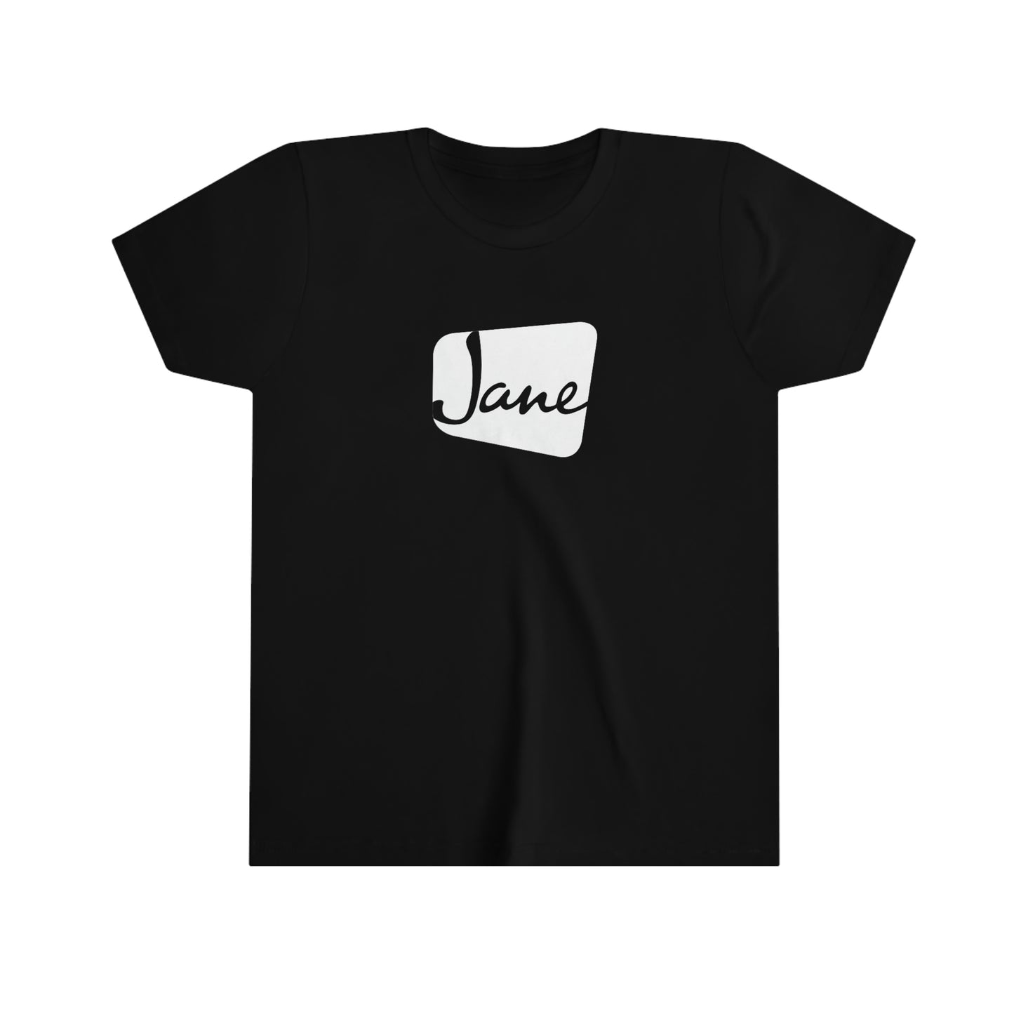 White Jane Classic Logo - Black Youth Tee