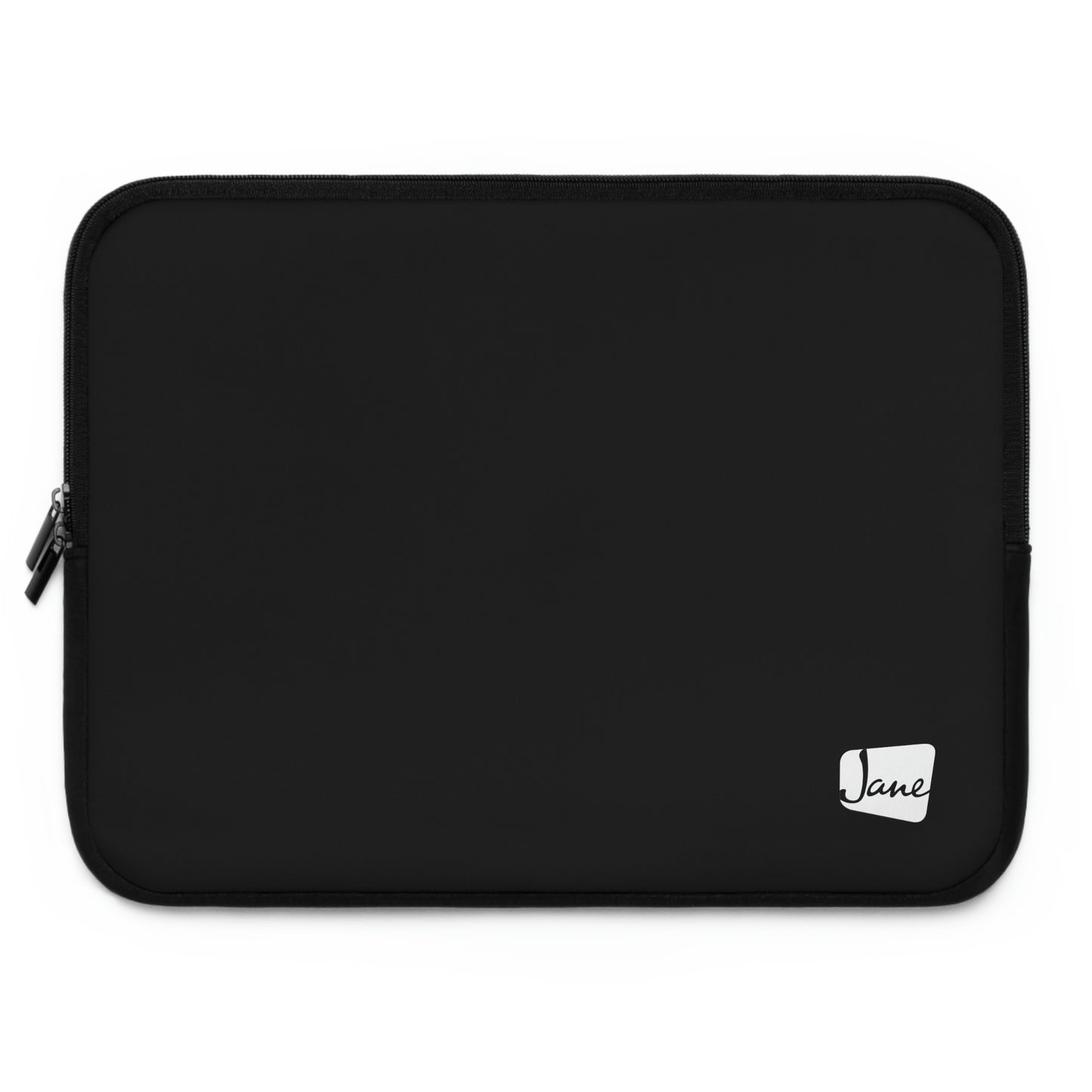 White Jane Logo - Black Laptop Sleeve