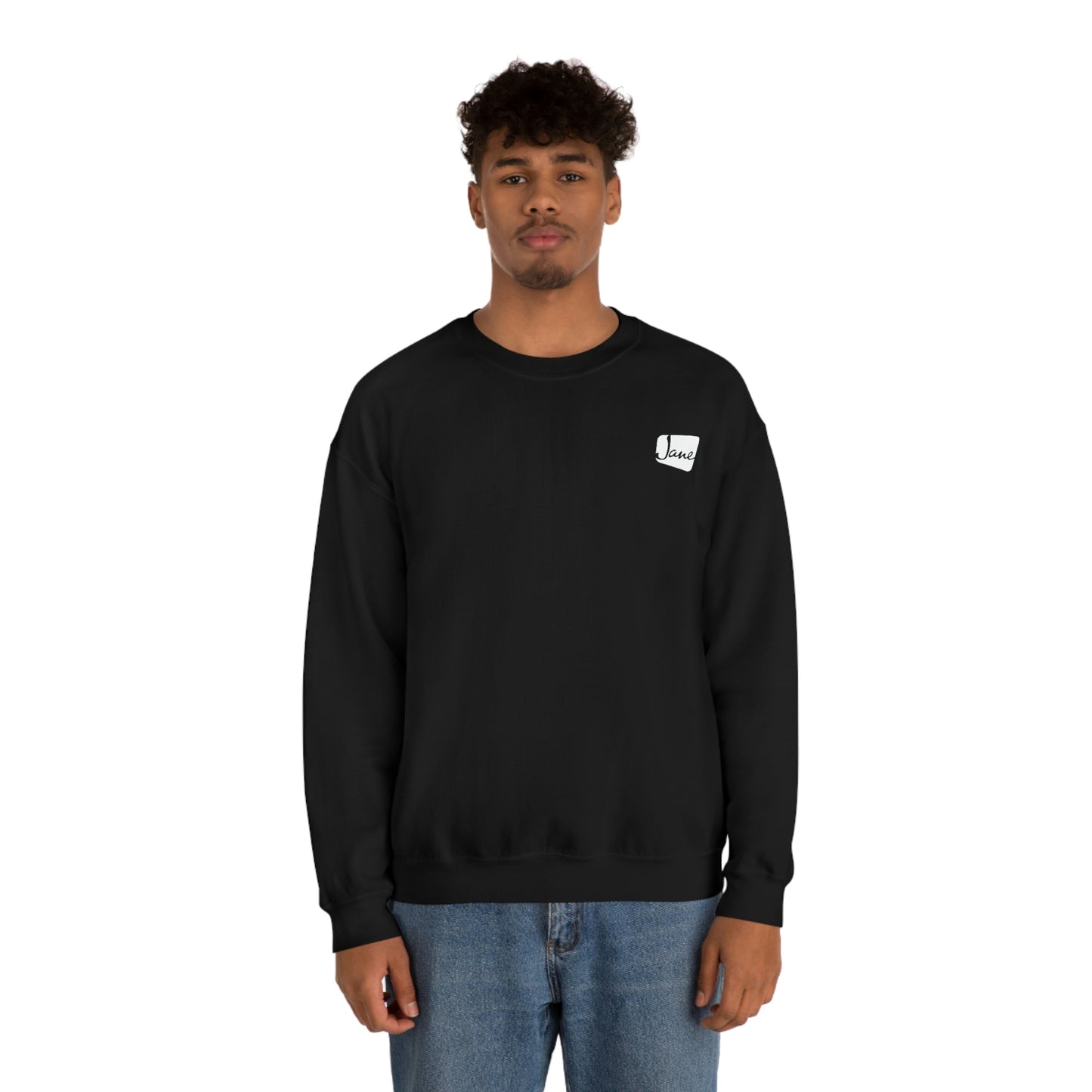 White Jane Pocket Logo - Unisex Crewneck (Classic Fit)