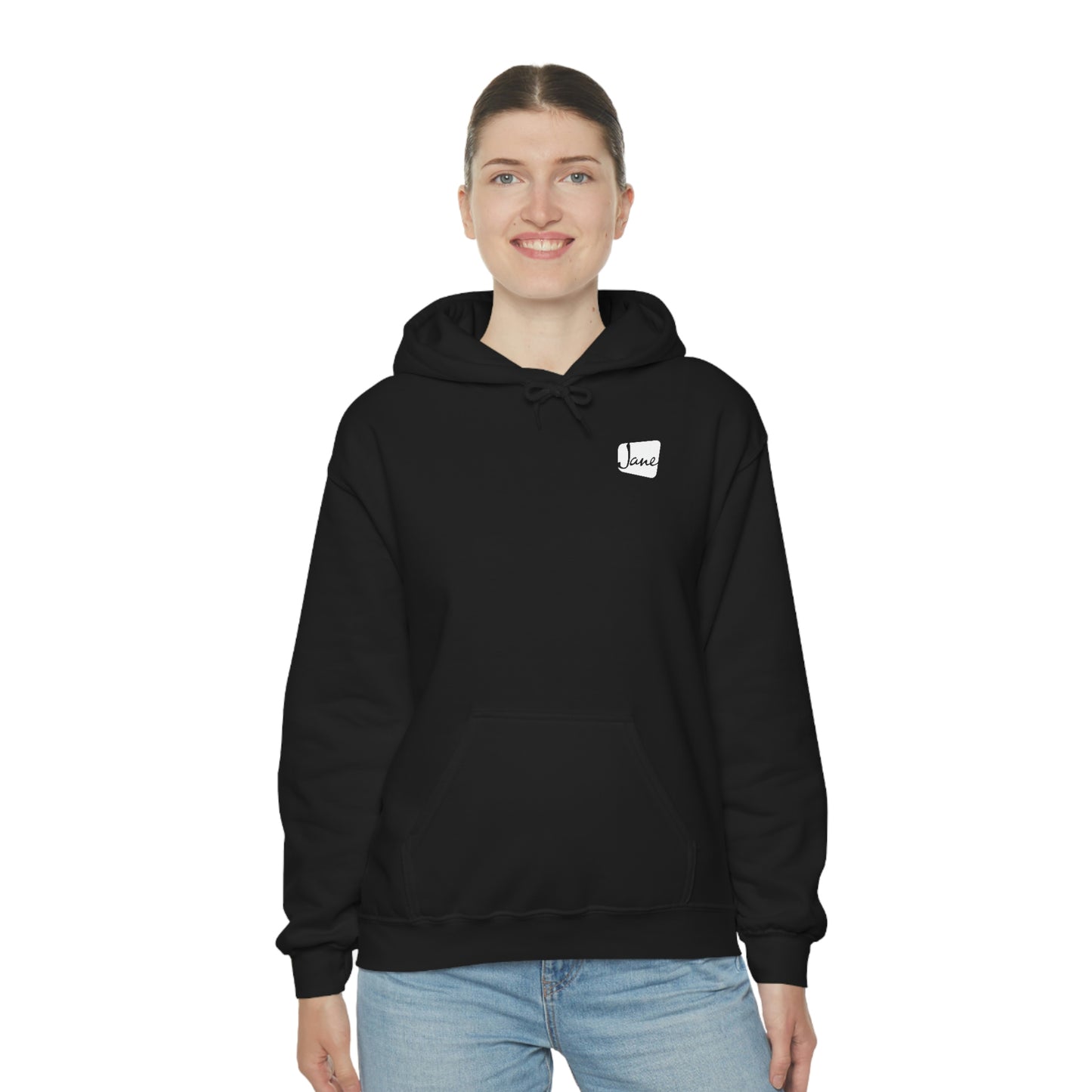 White Jane Pocket Logo - Unisex Hoodie