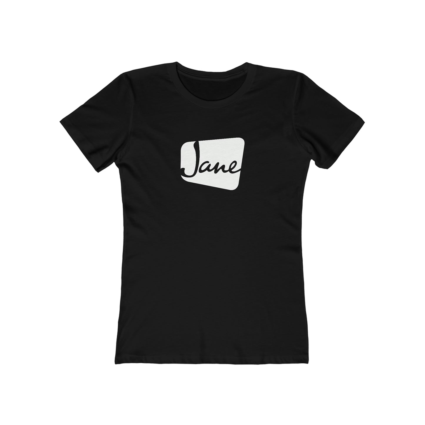 White Jane Classic Logo - Black Tee (Women's Fit)