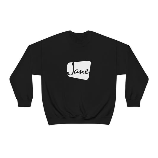 White Jane Classic Logo - Black Crewneck Sweatshirt