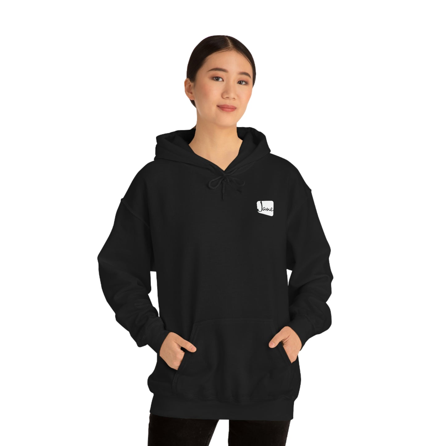 White Jane Pocket Logo - Unisex Hoodie